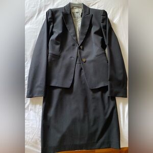 Tahari Navy Blazer & Skirt Suit Set